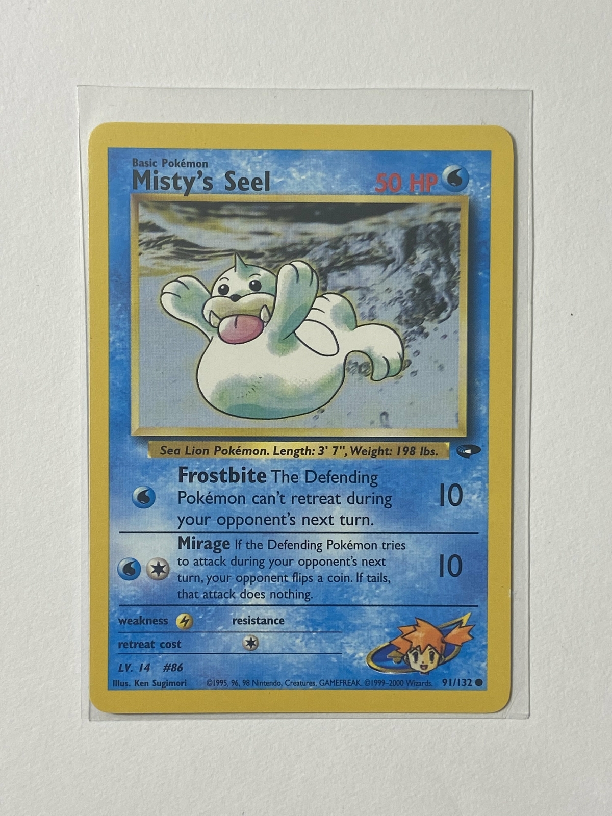 Misty's Seel Near mint English  91/132 Gym Challenge