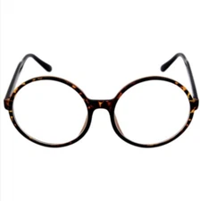 Round BIG Oversized DIA Circle Clear BOHO HUGE Nerd Eyeglasses Frames Glasses XL