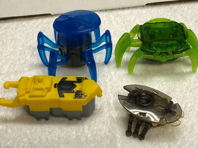McDonald's wind-up Hexbugs - Lot of 4 2013-2014 - Crab, Spider, Beetle, Tronikon