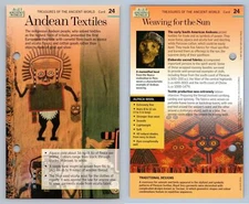 Andean Textiles #24 Treasures 2007 A To Z Of The Ancient World Fact Card