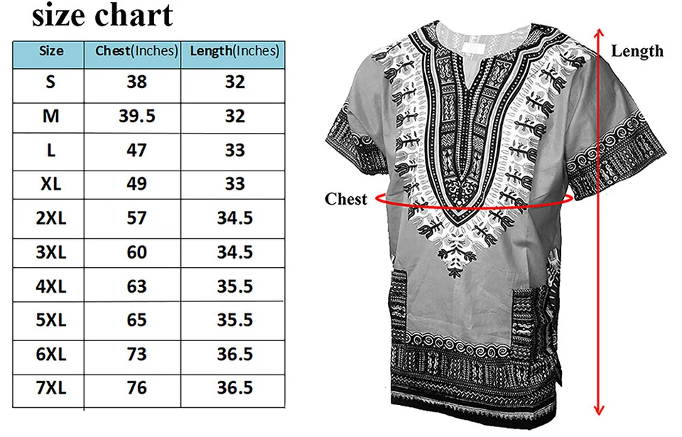 Camisa Dashiki tradicional africana negra y dorada  Foto 2 de 4