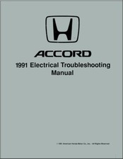 1991 Honda Accord Electrical Troubleshooting Diagnostic Procedure Service Manual