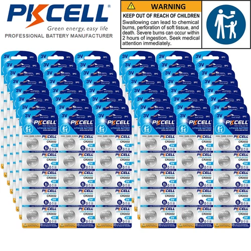 50-1000Pcs Original PKCELL CR2032 5004LC SB-T15 3V Lithium Watch Batteries Lot - product listing photo