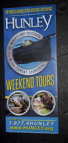 "The HUNLEY U-BOOT," Color Flyer (4,00" x 9,00") und gerollter Penny, brandneu - Bild 1 von 6