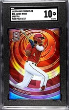 2023 Panini Chronicles #30 James Wood RC Spectra SGC 10 Pink Prizm /17