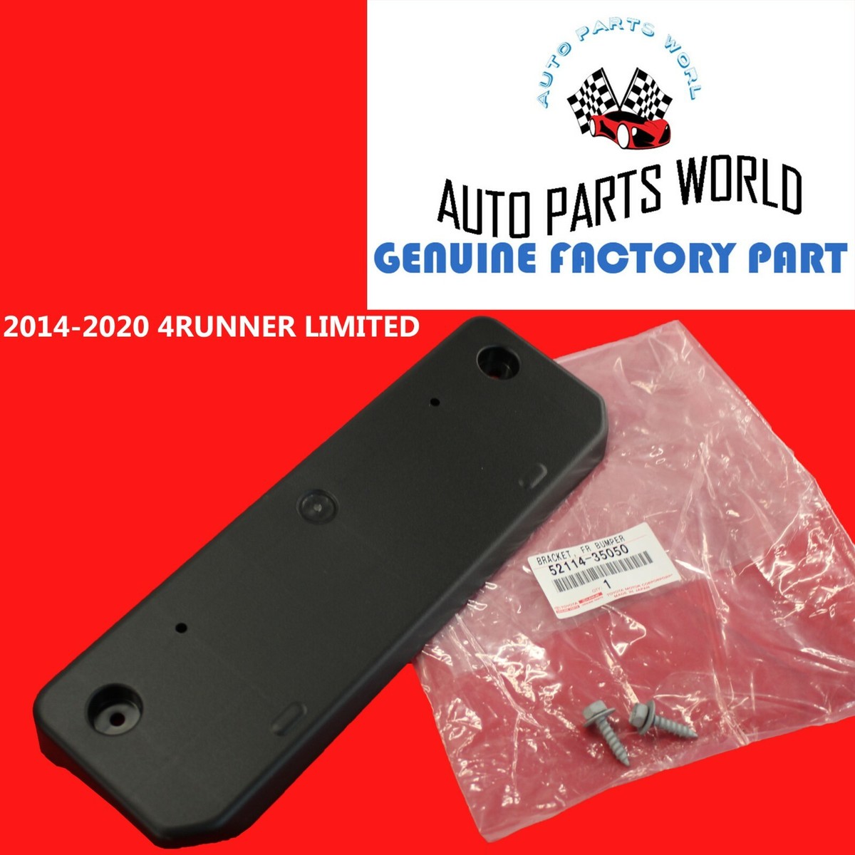 GENUINE OEM TOYOTA 14-23 4RUNNER LIMITED FRONT LICENSE PLATE
