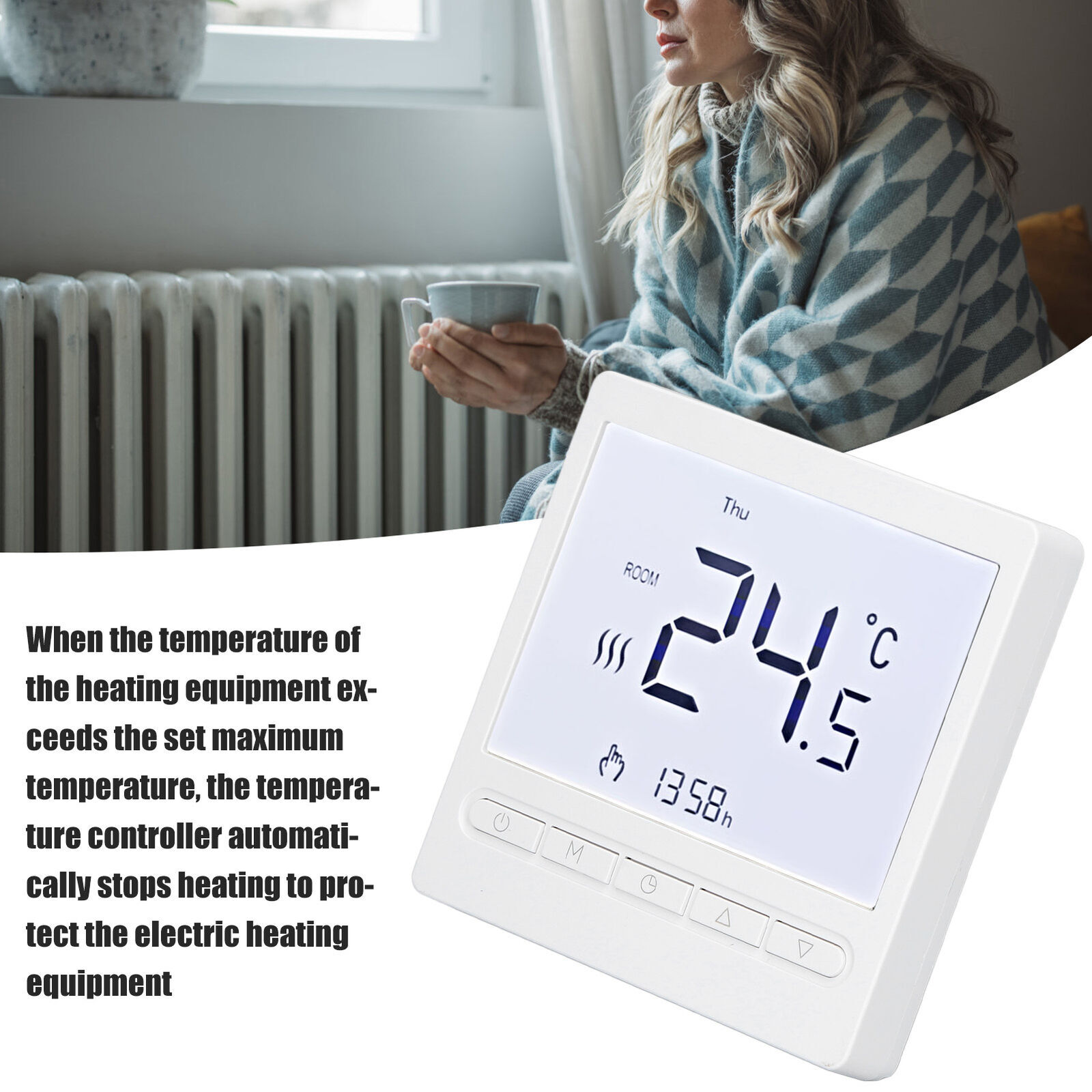 Household Smart Thermostat Intelligent Heating  Thermostat-image