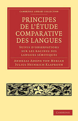 Principes de l'étude comparative des langues Merian Klaproth Paperback