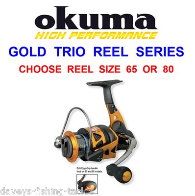 OKUMA TRIO GOLD REEL BIG DISTANCE SURF MEER SPINN MARKER SPOD KARPFENRUTE ANGELN