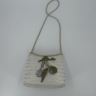 Handmade Woven Seashell Crossbody Bag White Beach Resort Purse Philippines