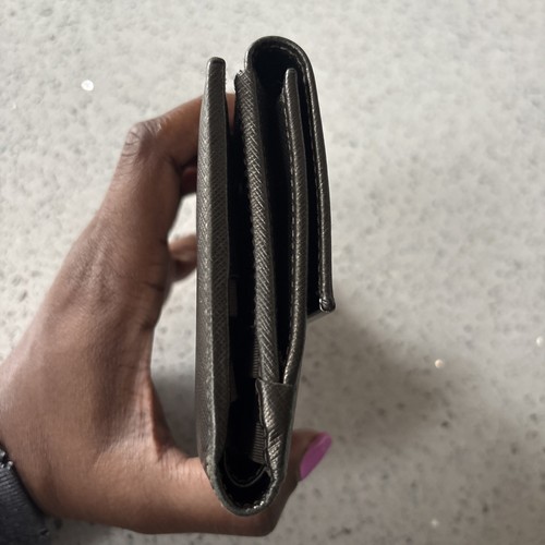 FERRAGAMO Metallic Gold/ Bronze /Brown Wallet W/Coin Slot In Very Good Condition - Picture 9 of 9