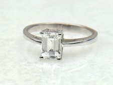 925 Sterling Silver genuine White Topaz Ring Size 7