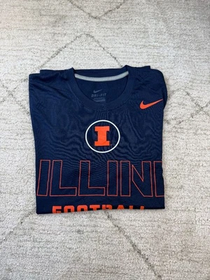 T-Shirt Homme Nike Dri-FIT Marine & Orange | Taille M | Très Bon État | MV91 - Photo 1/4