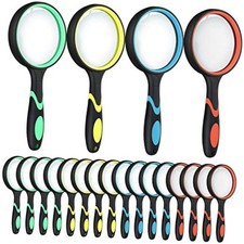 Pcs 10x Magnifying Glass for Kids and Seniors Non-Slip Handheld Reading 20