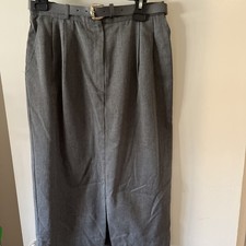 Vntg 90s Lew Magram Gray Pencil Skirt Lined Belt Sz 12 New Old Stock USA