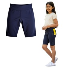 All In Motion Girl's Bike Shorts Size M 7/8 Seamless High Rise Mid-Thigh New