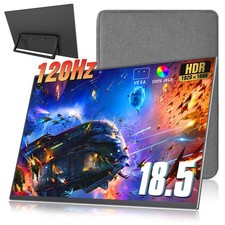 18.5 inch Portable Monitor  Sleeve 120Hz 1080P,100 sRGB FHD HDR USB HDMI wi...