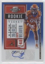 2020 Contenders Optic Rookie Ticket Blue Prizm 65/99 Curtis Weaver Auto 0c6w