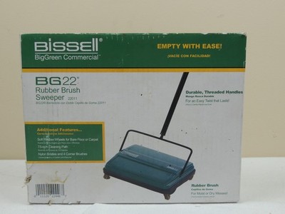 Bissell BG22 BigGreen Commercial Rubber Brush Sweeper   Manual Floor Sweeper
