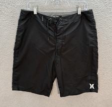 Hurley Board Shorts Mens 32 Black One  Only 2.0 Swim Trunks Surfer Skater Beach