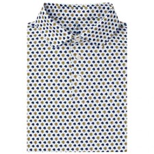 Rhoback Notre Dame Golden Clover Collegiate Polo Mens Golf Shirt Stretch