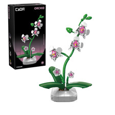 CaDA Orchid Building Block Planter 237 pcs - Floral Brick Model Kit C59028W