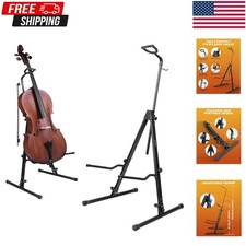 Double Bass Stand, Sturdy and Portable Upright Bass,Cello Stand with bow hooks