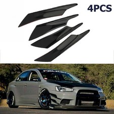 4pcs Universal Car Bumper Fin Canard Splitter Diffuser Valence Spoiler Lip 4pcs Universal Car Bumper Fin Canard Splitter Diffuser Valence Spoiler Lip
