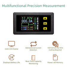 VAC9010H DC Voltage Current Capacity Meter with Hall Effect Sensor and LCD
