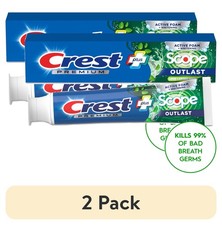 2 pack Crest Toothpaste, Premium Plus Scope Outlast Toothpaste,5.2 oz