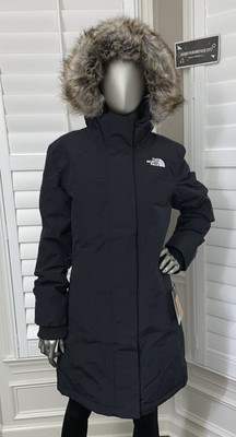 The North Face Womens Arctic Parka 600-Down Winter Jacket Hooded - Black NWT