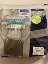 Stafford, Dry cool Breathable Mesh Boxer Briefs, 4 Pack, Size: 2XL