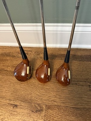 NEW $1000 Louisville Golf Classic 50 Fifties Series Persimmon 1-3-5 Wood Set Reg