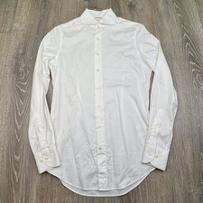 Suitsupply Egyptian Cotton Extra Slim Fit Button Up Shirt Mens Sz 36 14 White