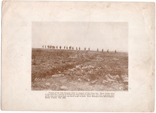 1918 64th Infantry 32nd Division Romagne-sous-Montfaucon France Litho Print #2