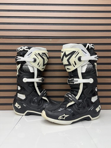 Alpinestars Tech 10 Boots Size 10 -Black / White Tech10