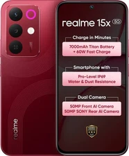 realme 15x 5G (Red 6GB RAM,128GB) Dimensity 6300 6nm Octa-core Global Version.