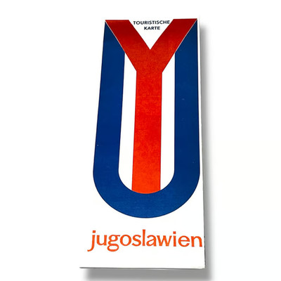 Jugoslawein Yugoslavia 1972 Vintage Map K