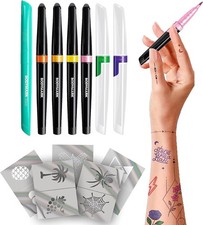 BODYMARK Expansion Pack Temporary Tattoo Marker, 6 Count, Assorted Colors
