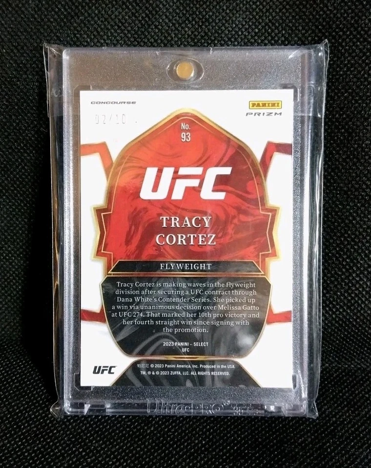 2023 Panini Select UFC Tracy Cortez #93 Gold Prizm /10 - Image 2 of 2