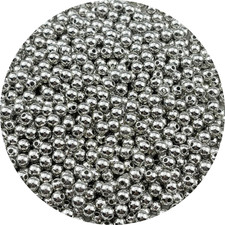 1000Pcs Silver Plated round Beads for Craft 6Mm Smooth round Ball Spacer Beads f