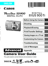 Canon POWERSHOT SD900 IXUS 900 Ti DIGITAL Camera User Owner Instruction Manual
