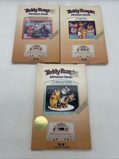 Lot of 3 Vintage Teddy Ruxpin Book  Cassette Sets World of Wonder 1980s Vintage