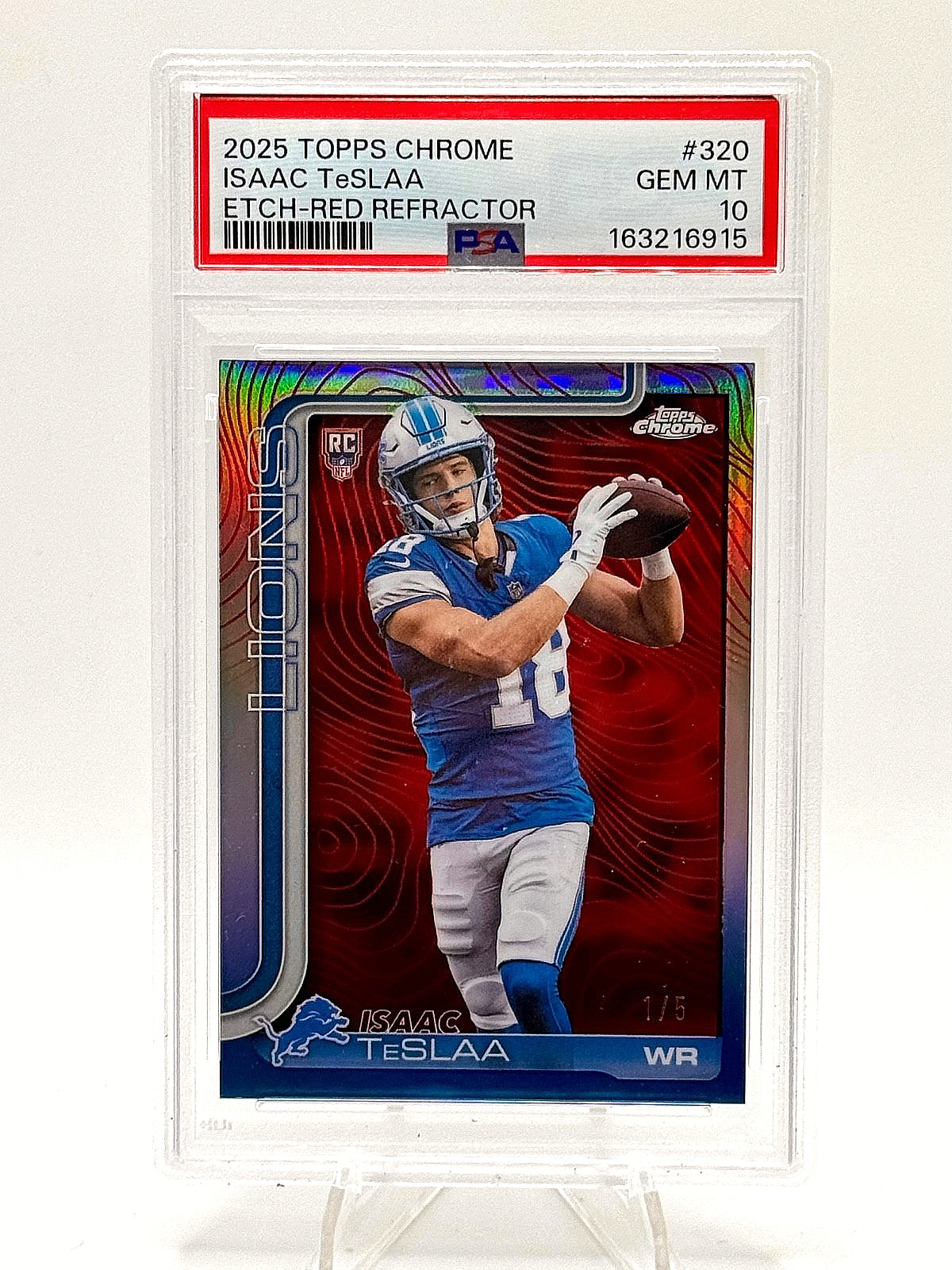 Isaac TeSlaa Topps Chrome #320 Red Refractor