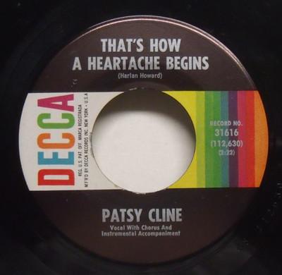 Patsy Cline - That's How A Heartache Begins - 1964 NM Country 45