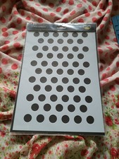 Dots, Or Circles Design Stencil 8" x 12", Plastic, Reusable