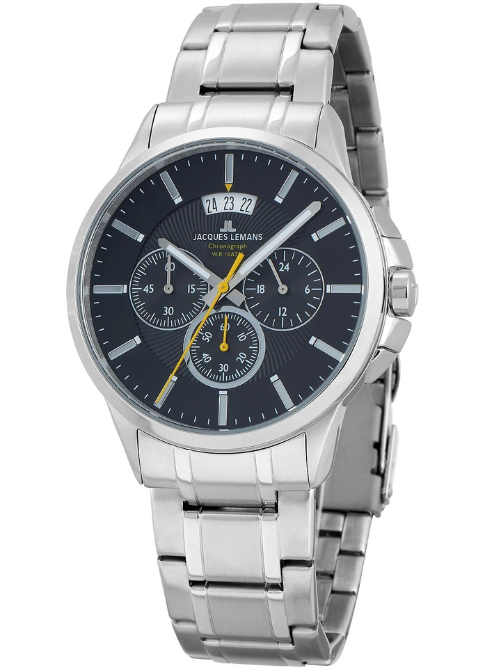 Jacques Lemans 1-1542D Sydney Cronografo Orologio Uomo 42mm 10ATM - Immagine 2 di 3