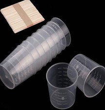 50 Pack 30ml/1oz Plastic Graduated Cups Transparent Scale Clear Epoxy Mixing Cup
