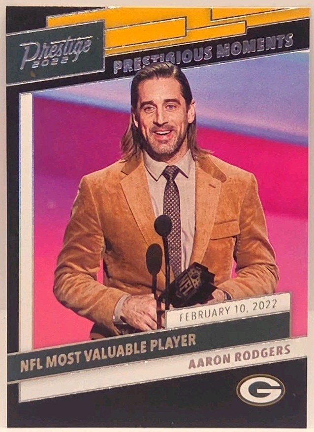 2022 Prestige Prestigious Moments #4 Aaron Rodgers