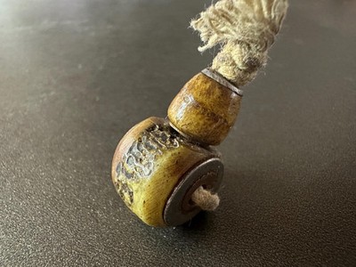 Handcrafted Yak Bone Guru Bead | Traditional Tibetan Gabala | Mala Centerpiece